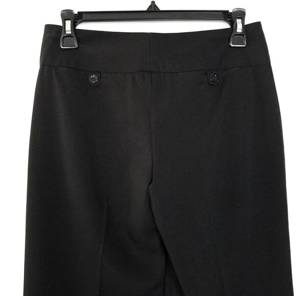 A. Byer Princeton Mid Rise Wide Leg Flare Trouser Dress Pants Black Size 3 - Picture 4 of 6